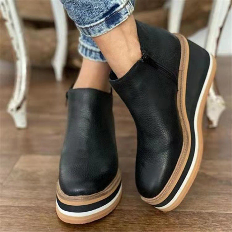 Women's Chelsea Boots Platform High Heel Fashion Boots Plus Size Shoes