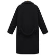 Women's Suit Collar Solid Color Padded And Cotton Woolen Coat