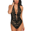 Sexy Lingerie Black High-Grade Lace Low-Cut Bodysuit