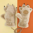 Cat's Paw Gloves Warm-keeping And Cold-proof Fleece-lined