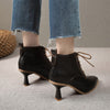 French Retro Pointed Women's Stiletto Heel Ankle Boots