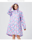 Nordic Geometric Trench Coat Raincoat Waterproof And Rainproof Water-playing Suit Cloak