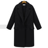 Women's Suit Collar Solid Color Padded And Cotton Woolen Coat