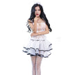 Women's Lingerie Wedding Dress Mesh Sheer Puff Skirt Set