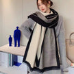 Artificial Cashmere Scarf Brushed Thickening Thermal Shawl