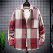 Men's Brushed Long Sleeve Shirt Casual Plaid