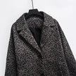 Women's Loose Blended Animal Print Coat