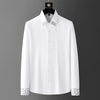 Spring Embroidered Neckline Loose Oversized Shirt Men's Long Sleeve