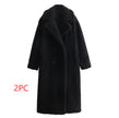 Autumn New European And American Style Fleece Double Row Ornament Loose Overcoat Coat