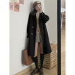 Women's Mid-length Woolen Coat Thickened Small