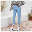 High-rise Loose Cropped Straight-leg Jeans