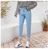 High-rise Loose Cropped Straight-leg Jeans