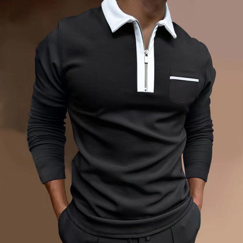 Fashion Slim Fit Pocket Long Sleeve Men's T-shirt