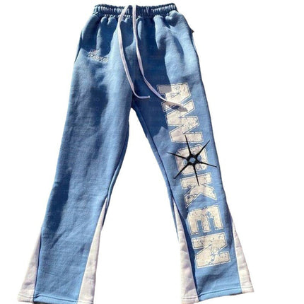 Letter Printed Drawstring Sweatpants For Men And Women