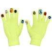 Personality Creative DIY Split Finger Colored Diamond Knitted Gloves