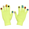 Personality Creative DIY Split Finger Colored Diamond Knitted Gloves