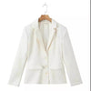 Women's European And American Style Temperament Pure Color Suit Jacket