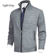 Men's Solid Color Stand Collar Cardigan Sweaters Coat