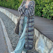 Hooded Striped Sweater Coat Idle Style Long Knitted Cardigan