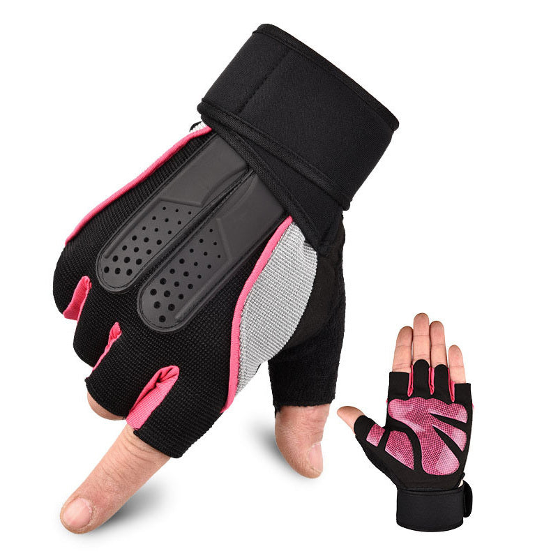 Outdoor Riding Long Wrist Half-finger Gloves