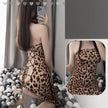 Long Skirt Lace Up Plus Size Erotic Lingerie Leopard Print