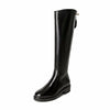 New Fashion But Knee-high Thick Heel Long Martin Leather Boots