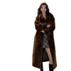 Thickened Long Section Suit Collar Faux Mink Coat