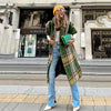 New European And American Women's Fashionable Long Sleeve Lapel Coat Printing