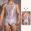 Men's Lingerie Tight Clothes Super Elastic Vest Short Sleeve Temptation