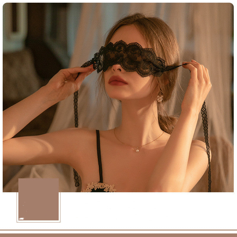 Erotic Lingerie Lace Perspective Embroidered Hollow Eye Mask Adjustable