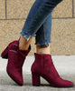 Retro Fashion Boots Pointed Suede High-heeled Ankle Boots Plus Size