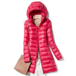 Plus Size Women's Mid-length Lightweight Down Jacket